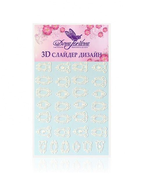 3D Слайдер Dona Jerdona для дизайна ногтей №12 "Винтажный медальон"