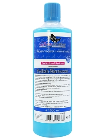 Жидкость для снятия лака Dona Jerdona "Polish Remover" с ацетоном 1000 мл