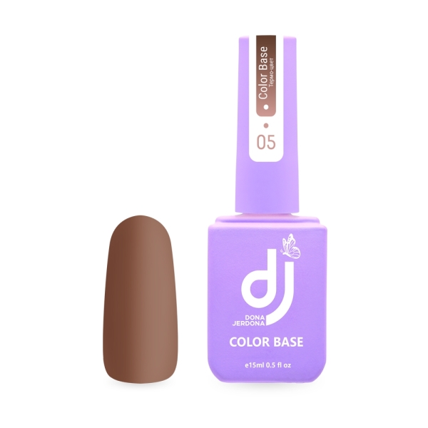 Цветная камуфлирующая база Dona Jerdona для ногтей Color Base тон №05 бежевый 15 мл