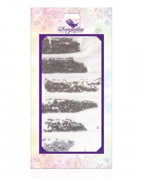 Бульонки для дизайна ногтей Dona Jerdona "Графит" 6 размеров Бульонки для дизайна ногтей Dona Jerdona "Графит" 6 размеров