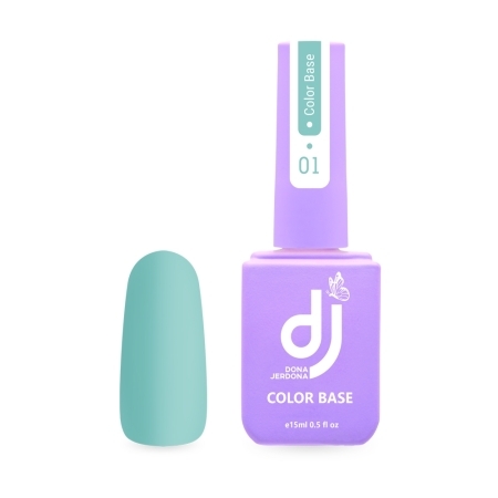 Цветная камуфлирующая база Dona Jerdona для ногтей Color Base тон №01 мятный 15 мл Цветная камуфлирующая база Dona Jerdona для ногтей Color Base тон №01 мятный 15 мл