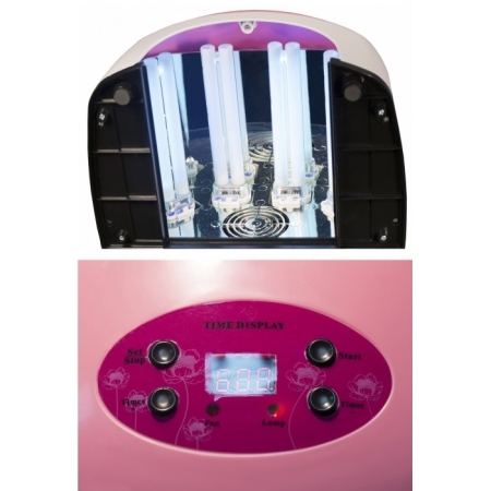 Лампа Dona Jerdona UV 36W с вентилятором розовая Лампа Dona Jerdona UV 36W с вентилятором розовая