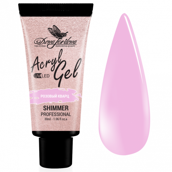 Акригель Dona Jerdona (Полигель) с Шиммером Розовый кварц, 30 мл Акригель Dona Jerdona (Полигель) с Шиммером Розовый кварц, 30 мл