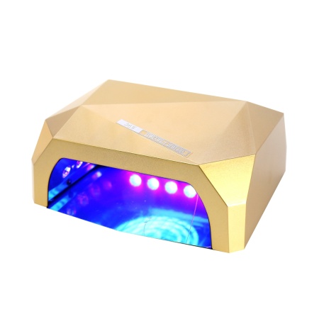Гибридная лампа CCFL/LED для маникюра 36 Вт, золотая
