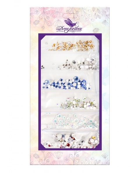 Стразы Dona Jerdona плоские/конус 6 цветов