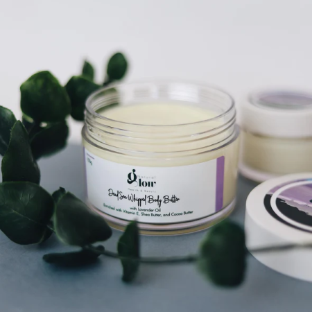 Natural Glow, Взбитое масло Мертвого моря для тела с эфирным маслом лаванды, 200 мл