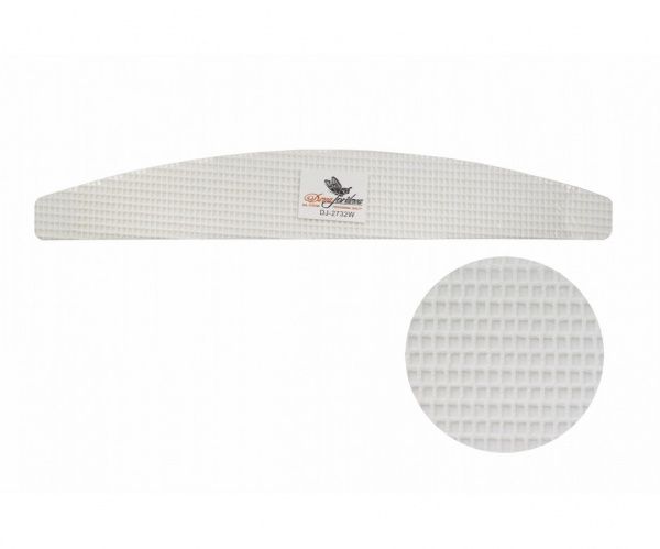 Пилка для искусственных ногтей 60/60 сетчатая, полукруглая, белая