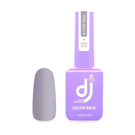 Цветная камуфлирующая база Dona Jerdona для ногтей Color Base тон №02 серый 15 мл Цветная камуфлирующая база Dona Jerdona для ногтей Color Base тон №02 серый 15 мл