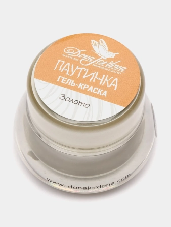 Гель-краска Паутинка Dona Jerdona для дизайна ногтей, золото, 10 гр