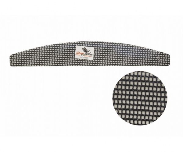 Пилка для искусственных ногтей 60/60 сетчатая, полукруглая, черная