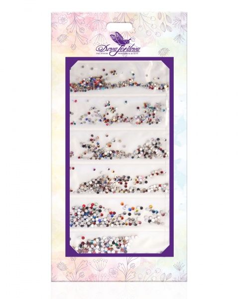 Стразы для дизайна ногтей Dona Jerdona, разноцветные 2 размеров