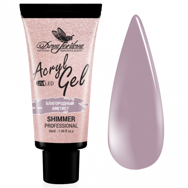 Акригель Dona Jerdona (Полигель) с Шиммером Благородный Аметист, 30 мл Акригель Dona Jerdona (Полигель) с Шиммером Благородный Аметист, 30 мл
