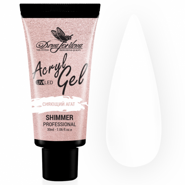 Акригель Dona Jerdona (Полигель) с Шиммером Сияющий агат, 30 мл Акригель Dona Jerdona (Полигель) с Шиммером Сияющий агат, 30 мл