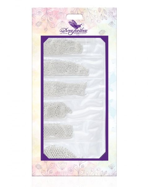 Бульонки для дизайна ногтей Dona Jerdona "Серебро" 6 размеров Бульонки для дизайна ногтей Dona Jerdona "Серебро" 6 размеров